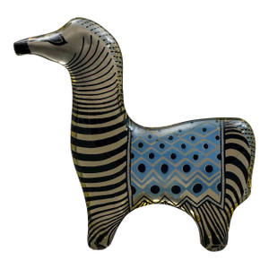 Mid 20th Century Abraham Palatnik Brazil Lucite Acrylic Op Art Alpaca Llama Zebra Horse Figurine