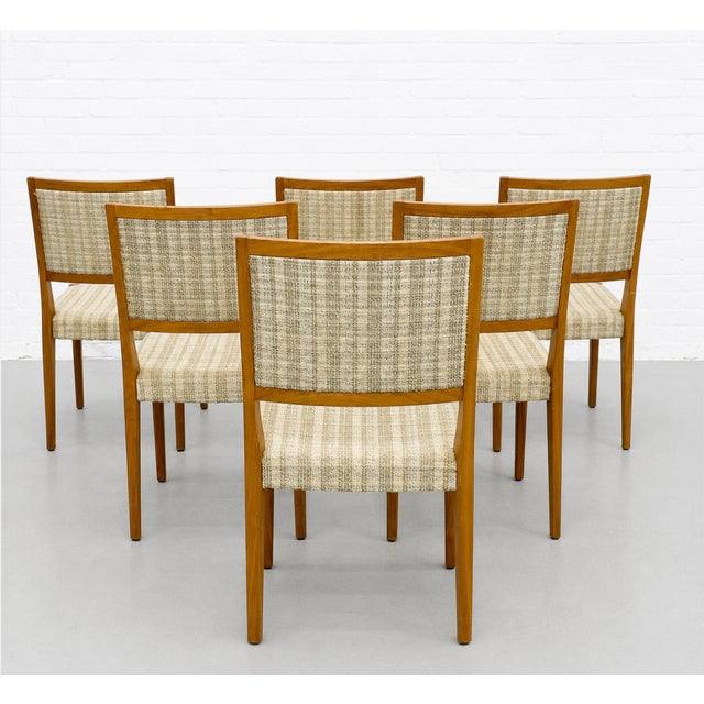 Set of Six Vintage Mid Century Modern Walnut Dining Chairs by Svegards | Scandinavian Mid Century Modern, C. 1960's For Sale In New York - Image 6 of 14