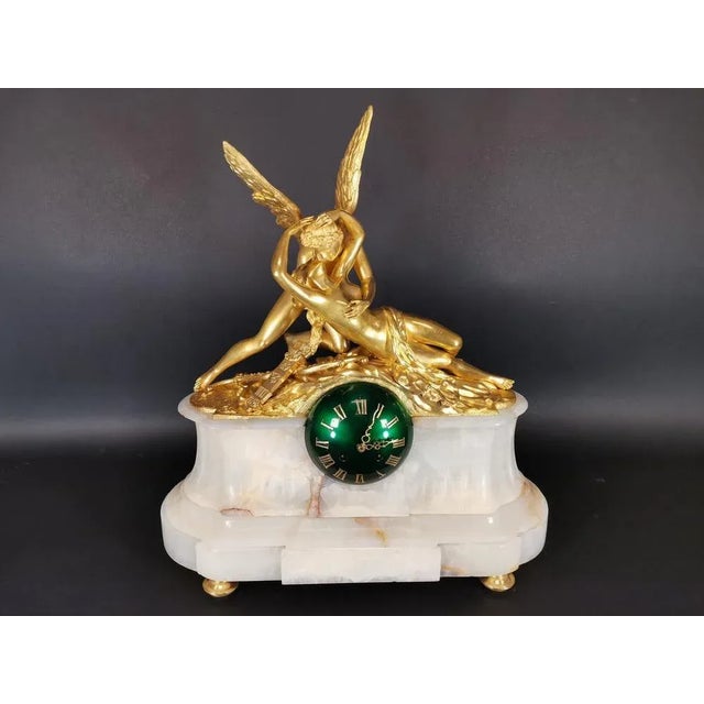 Pendulum in Gilded Bronze and Onyx, 19th Century For Sale - Image 11 of 12