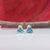 Modern Aquamarine Stud Earrings, 14k Solid Gold, 5mm Trillion Cut March Birthstone, Pair For Sale - Image 3 of 7