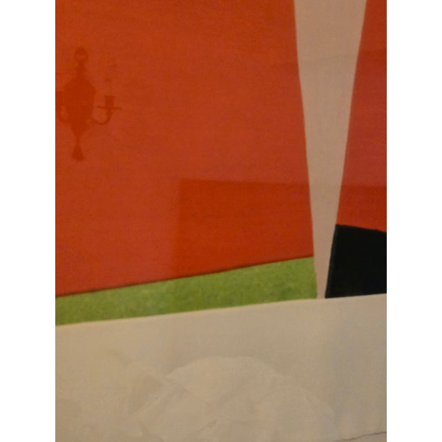 A rare original large size color lithograph by the well listed artist Larry Zox . Absolutely one of the finest vintage...