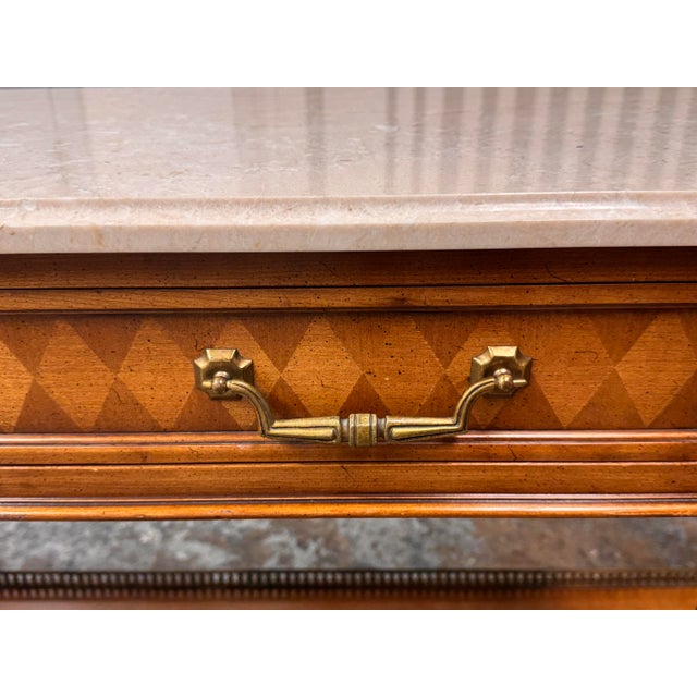 Weiman Neoclassical Marble Top Console Table For Sale - Image 11 of 12