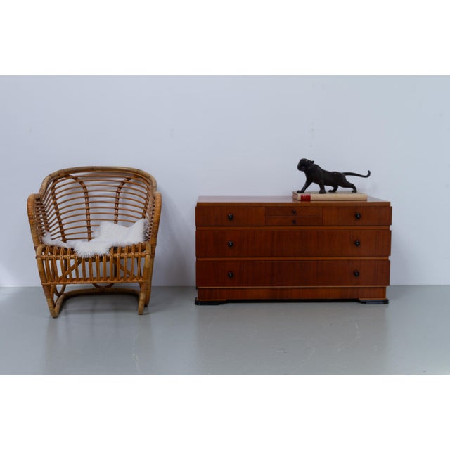 Art Deco Danish Low Mahogany Dresser, 1930s For Sale - Image 11 of 18