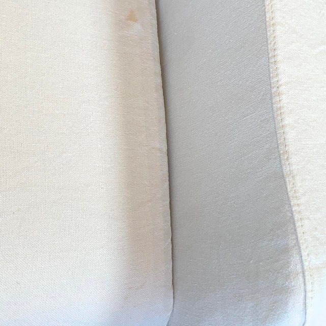 Restoration Hardware White Belgian Linen Slipcover Lounge Chair Chairish