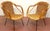 Mid-Century Modern Pair of Italian Bamboo and Rattan Club Chairs Attributed to Franco Albini, Italy For Sale - Image 3 of 12