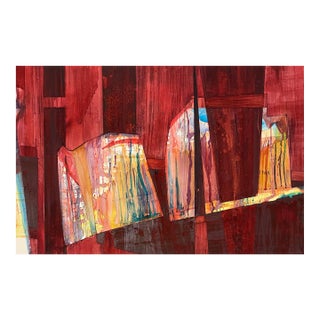 1980s Dot Galloway Modern Acrylic Painting For Sale