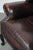 Chesterfield Wing Chair in Brown Cowhide Leather For Sale - Image 13 of 14