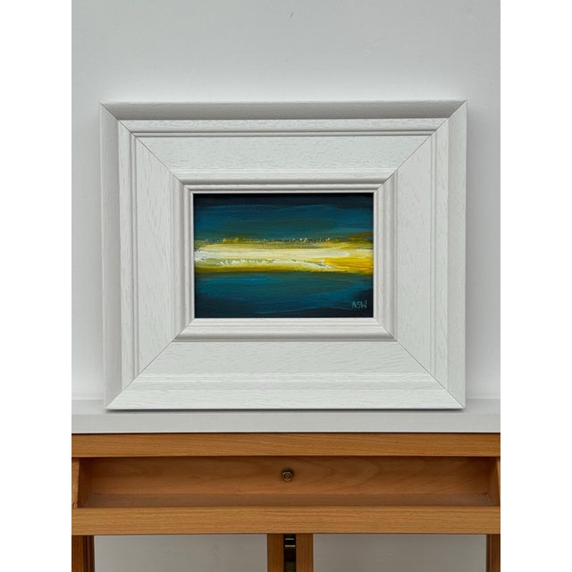 Contemporary Golden Horizon - Miniature Abstract Landscape Art Study by Contemporary Artist, 2025 For Sale - Image 3 of 14