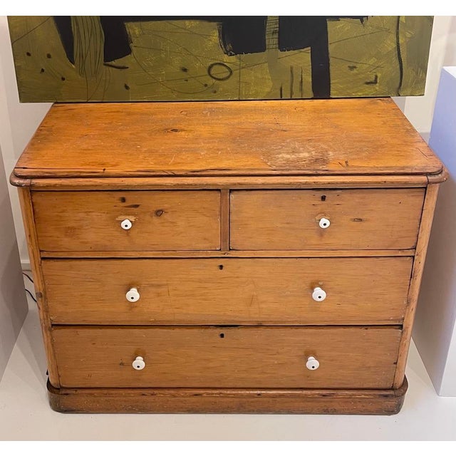 Farmhouse Vintage Pine Chest of Drawers, Rustic Farmhouse Dresser For Sale - Image 3 of 9