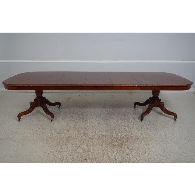 Brown John Widdicomb Regency Walnut Dining Table For Sale - Image 8 of 12