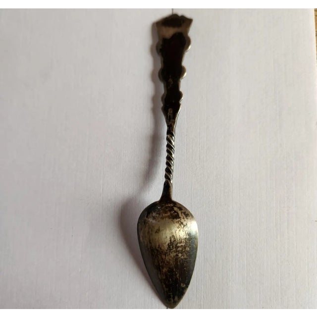 Silver Antique Sterling Silver Vintage Demitasse Spoon For Sale - Image 8 of 8