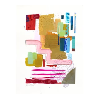 All of It - Original Textured Abstract Mixed Media Painting on Paper by Shiri Phillips For Sale
