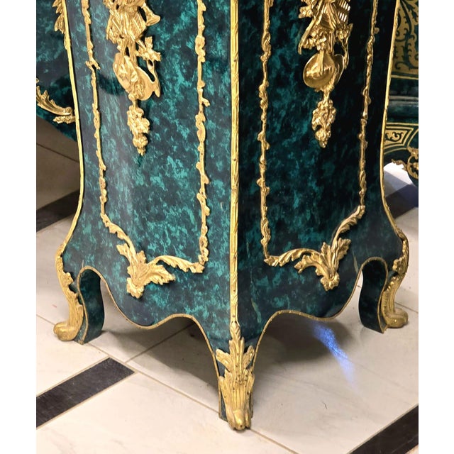 Transform your home into a luxurious French château with this magnificent Grand Louis XV Bottle Green Pedestal, a true...