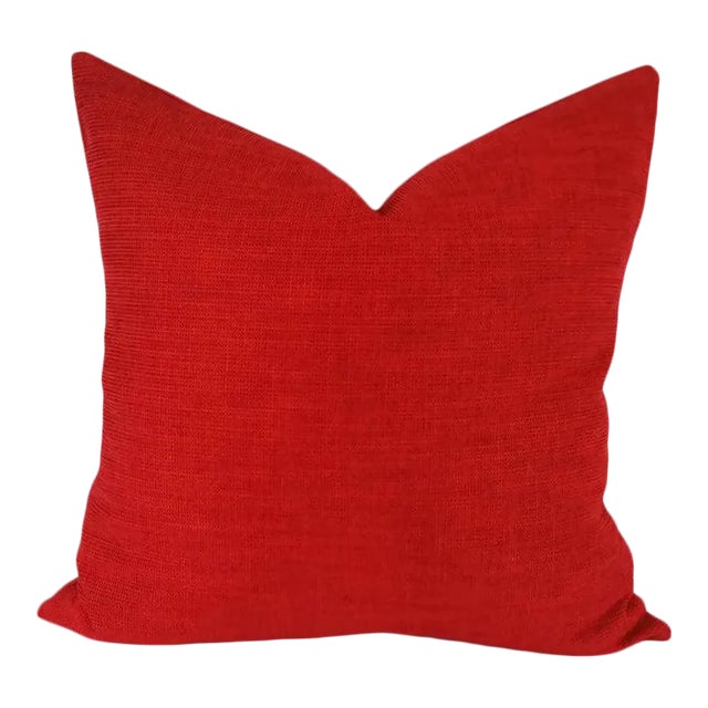 Harlequin Bakari Weaves Azizi Cherry Red Pillow Cover For Sale