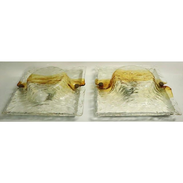 Murano Sconces Attributed to Mazzega - A Pair For Sale In New York - Image 6 of 13