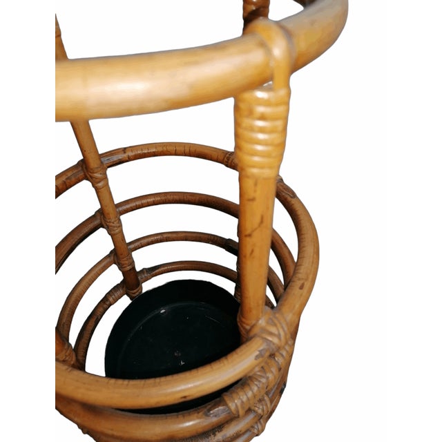 Bamboo Rush Umbrella Stand, 1960s, in Flawless conditions. Designed 1960 to 1969