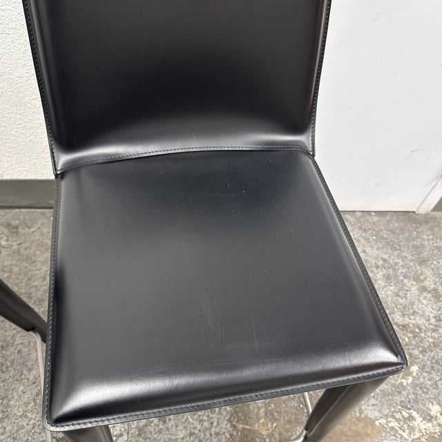 Frag for Design Within Reach Bottega Leather Counter Stools, Pair For Sale - Image 12 of 12