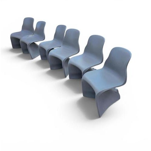 6 x matt grey Her Chair by Casamania / Fabio Novembre.