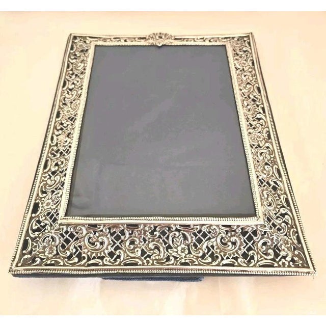 Metal Antique Silver-Mounted Photograph Frame, Birmingham, 1898 For Sale - Image 7 of 18