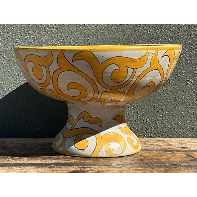 Vintage Italian Glazed Ceramic Bowl For Sale - Image 4 of 12