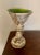 Antiqued Finish Angel Footed Neoclassic Ceramic Bowl With Green Glaze Inside Finish For Sale - Image 4 of 6