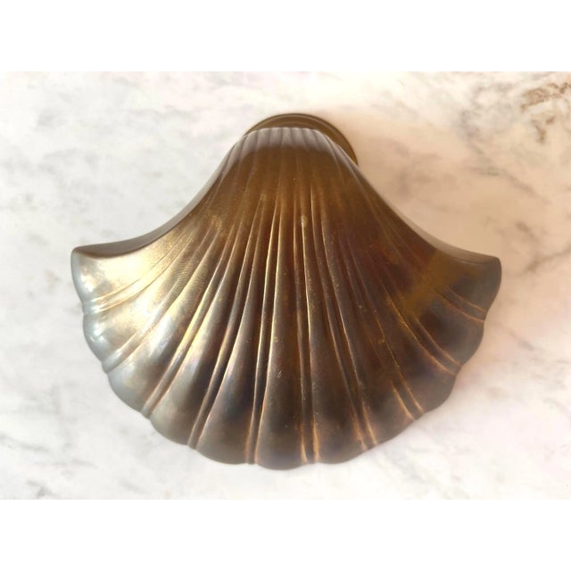 1970s Brass Clam Shell Door Knocker For Sale - Image 6 of 15