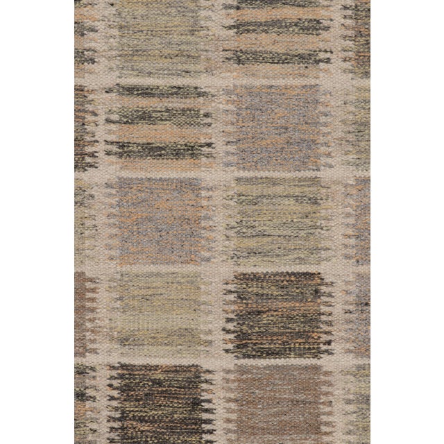 2020s Contemporary Scandinavian Style Geometric Wool Kilim by Rug & Kilim, India For Sale - Image 5 of 8