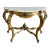 French Louis XV Style Carved Giltwood Console Table With White Marble Top For Sale