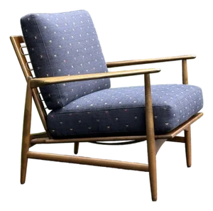 1960s Kofod Larsen for Selig Mid Century Walnut Lounge Chair