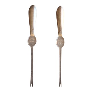 Vintage Hotelware Lobster Picks, "Stork Hotel", Pair For Sale