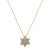 18k(750) Yellow Gold Natural Diamond Star Shape Pendant Necklace With Chain For Sale