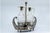 Cruet with Silver Structure Cut Into the Shape of Nave with Two Cut Glass Cruets on Four Raised Feet and Silver Lid Support For Sale - Image 10 of 11