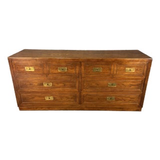 Vintage Dixie Oak "Act Ii" Campaign Style Dresser For Sale