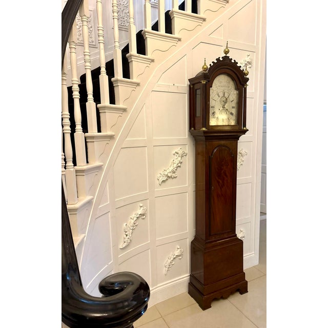 Antique Georgian Mahogany 8 Day Longcase Clock by James Field of Hempstead, 1785 For Sale - Image 15 of 17