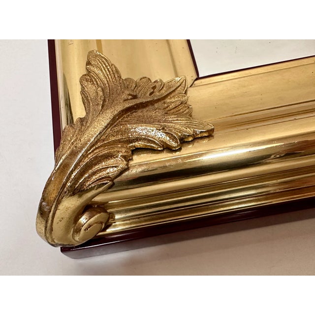 Neo-Classical Crystal Glass Wall Mirror with Brass Decor from Mariner 1893, Spain, 1970s For Sale - Image 10 of 18