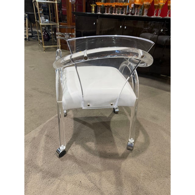 Plastic Charles Hollis Jones Attributed Lucite Dining Set For Sale - Image 7 of 7