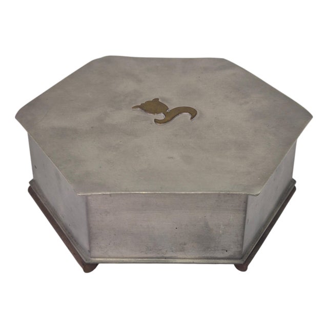 Swedish Pewter Box from CG Hallberg, 1929 For Sale