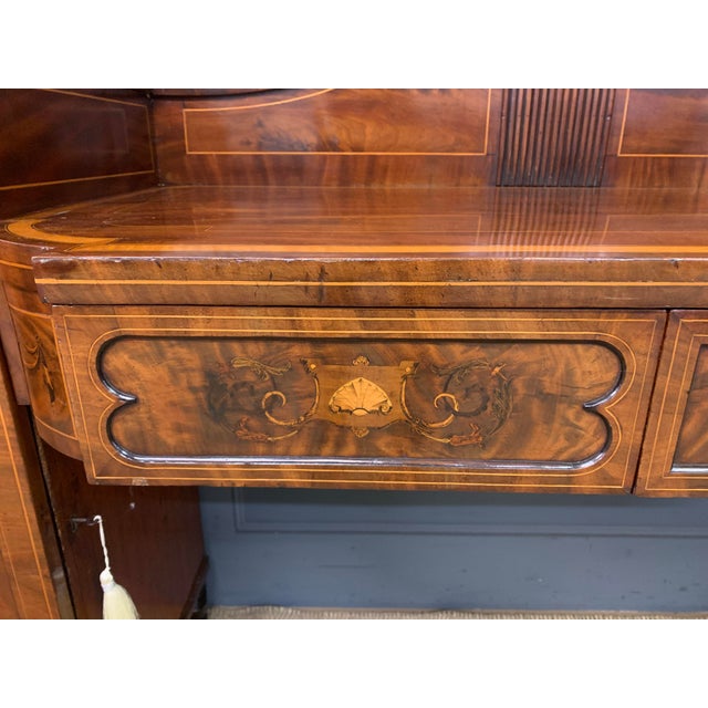 George III Inlaid Mahogany Pedestal Sideboard, 1800 For Sale - Image 9 of 18