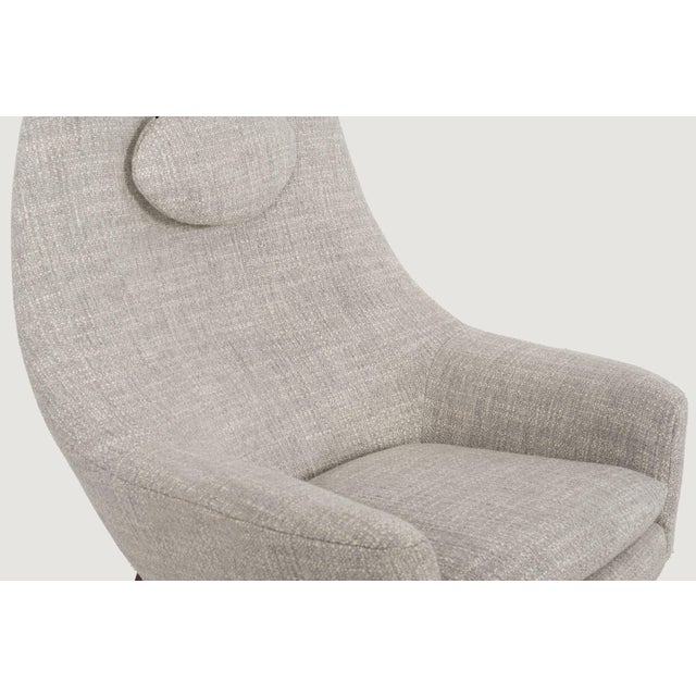Danish Modern Lounge Chair and Ottoman 1960s For Sale - Image 11 of 12