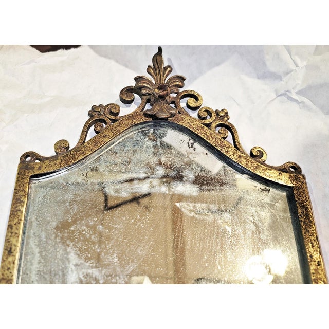 1950s French Country Style Iron Mirror Planter For Sale - Image 4 of 10