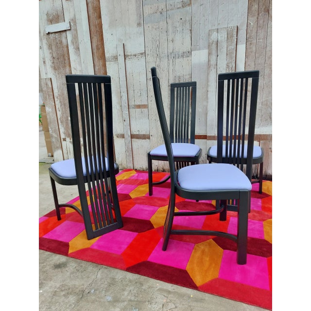 Set of 4 Model L4K 252 High-Back Dining Chairs by Liberty Furniture, Canada, 1980s For Sale - Image 13 of 13