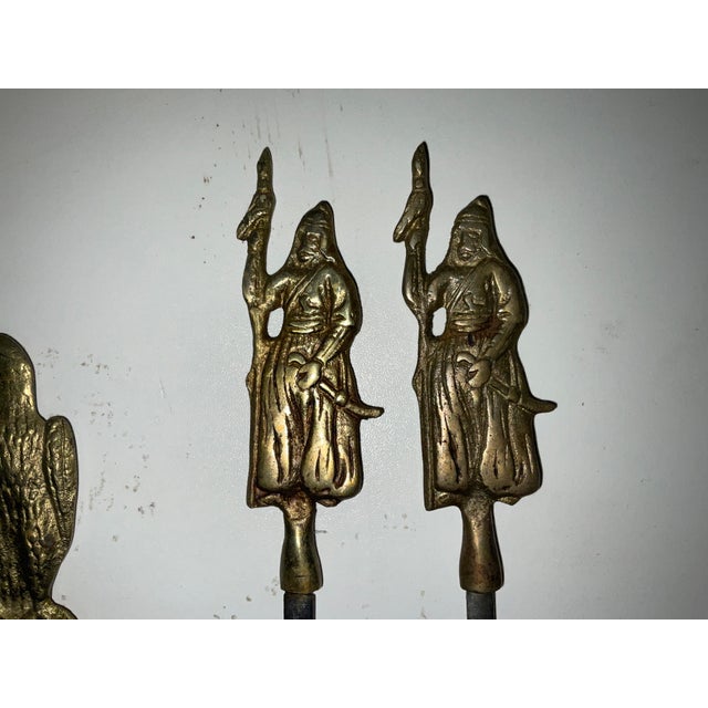Metal Mid 20th Century One Set of 18 Vintage Brass Turkish BBQ Skewers For Sale - Image 7 of 11