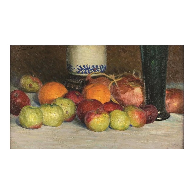 Still Life - Original Oil on Board by G. B. Crema - 1920s 1920s For Sale