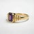 Modern Amethyst Solitaire Ring for Men Silver, Gold, Size 10 For Sale - Image 3 of 6