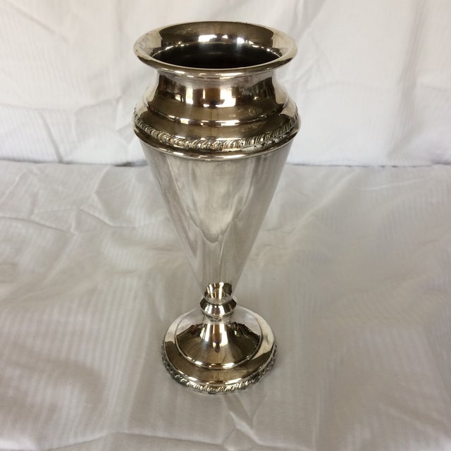 Silver Plated Urn Style Vase by Silvercraft Farber Brothers of New York