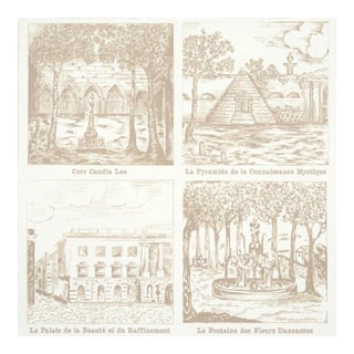 Sample - Schumacher x Johnson Hartig Architecturra Wallpaper in Ivory For Sale