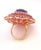 Bochic "Orient" Vintage Amethyst & White Topaz Ring Set In 18 K Gold & Silver For Sale - Image 12 of 18