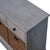 Modern Distressed Wood Storage Cabinet With Woven Baskets For Sale - Image 3 of 8