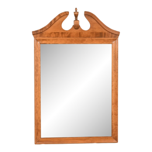 Ethan Allen American Colonial Solid Maple Framed Wall Mirror