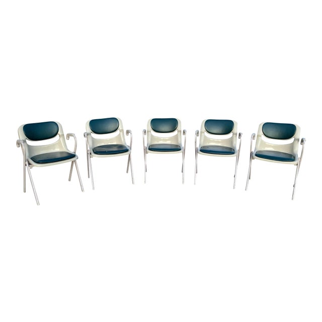 Vintage Italian modern open armchairs, model DSC 106 Chair eleven available, Emilio Ambasz and Giancarlo Piretti for...